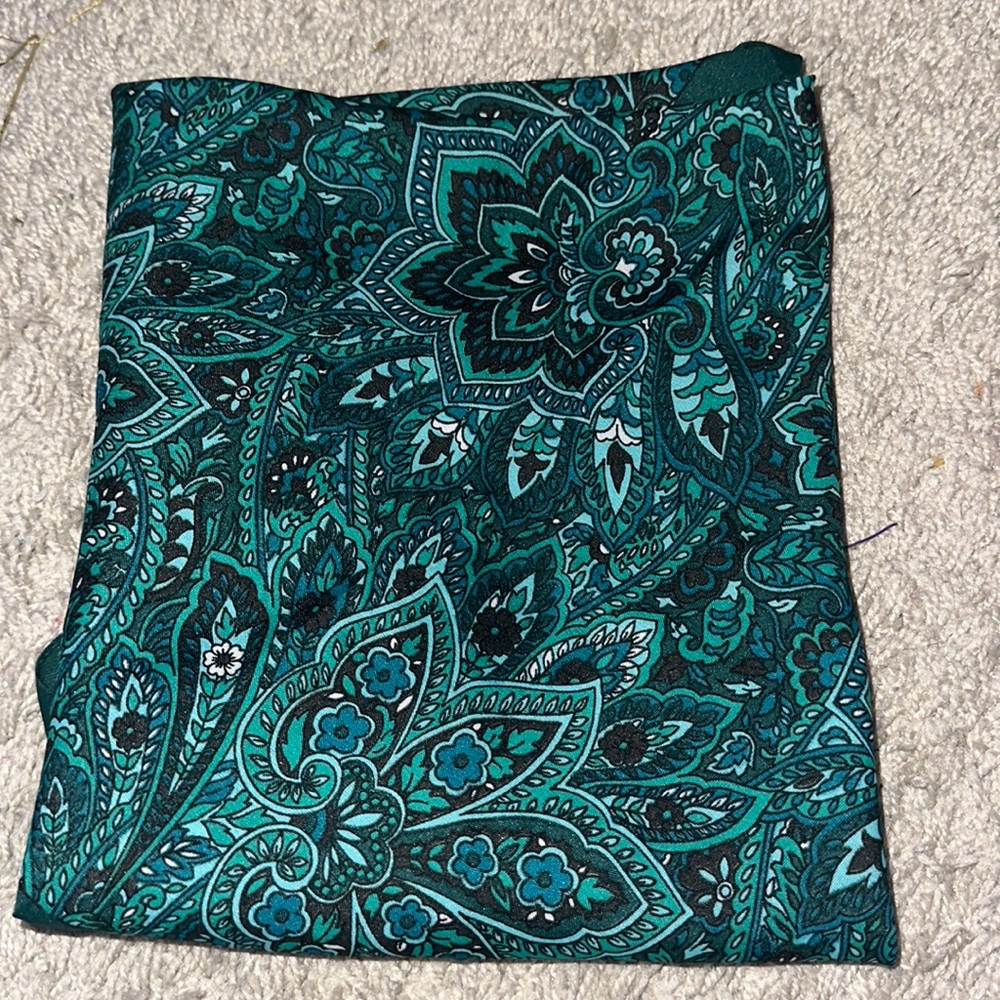 Vintage paisley scarf in Teal Blue